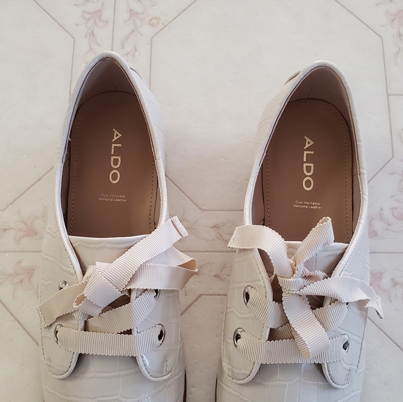 NWT Aldo Oxford shoes Womens 8.5 Crocodile Skin Flex Comfort Technology - Picture 9 of 16